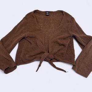 Brown Gap cropped Cardigan